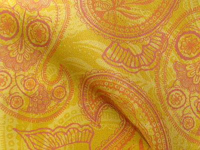 Fabric Pattern: Paisley Juice creative market fabric fashion gold orange pattern yellow