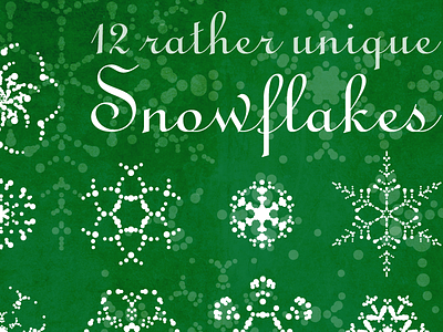12 Rather Unique Vector Snowflakes clip art downloads flakes icons illustration objects snow