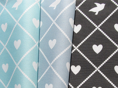 Fabric: Never Far Away birds craft fabric hearts pattern sewing surface design valentines day