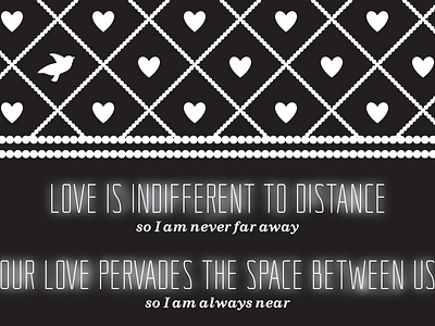 Digital poster for “A Little Love Story” pattern set copy fabric pattern type typography vector