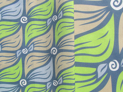 Powderleaves Fabric in two scales fabric