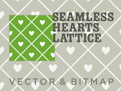 Retro Hearts Lattice Pattern Tile