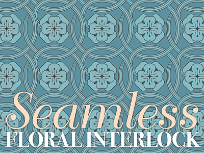 Seamless Antique Floral Interlock Pattern