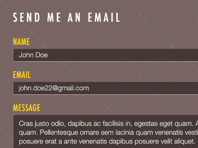 02 Contact Form design form texture ui web