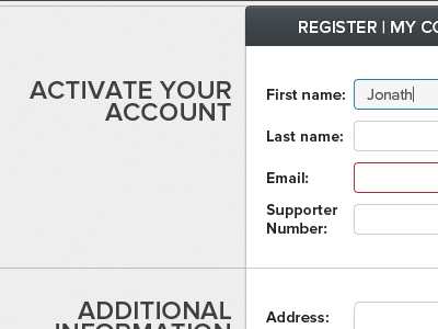 Registration form form ui user interface web