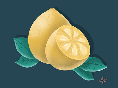 Lemons digitalart digitaldrawing digitalillustration flatillustration illustration ipaddrawing procreate procreate5