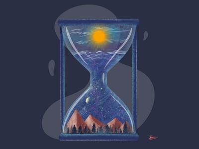 Magic hourglass artwork digitalart digitaldrawing digitalillustration graphicdesign illustration ipaddrawing procreate procreate5