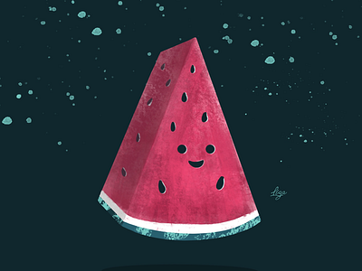 Juicy watermelon 🍉 artwork digitalart digitaldrawing digitalillustration graphicdesign illustration ipaddrawing procreate procreate5