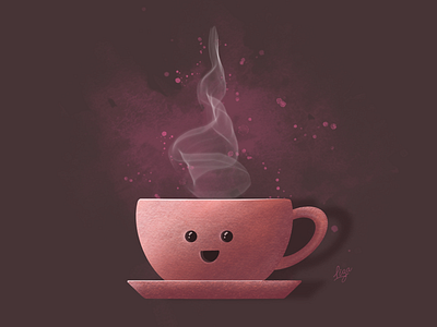 A cup of tea ☕️ artwork digitalart digitaldrawing digitalillustration graphicdesign illustration ipaddrawing procreate procreate5