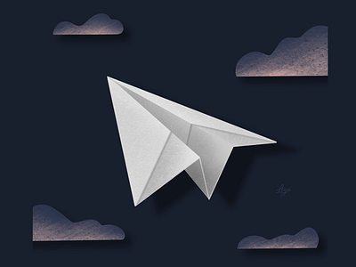 Paper airplane 🛩 (cut version) artwork digitalart digitaldrawing digitalillustration graphicdesign illustration ipaddrawing procreate procreate5