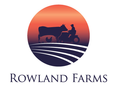 rowland farms logo design icon illustration logo