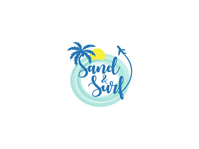 sand & surf design icon logo