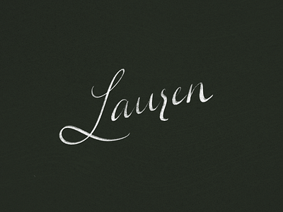 Lauren calligraphy handletter handlettering handtype typography