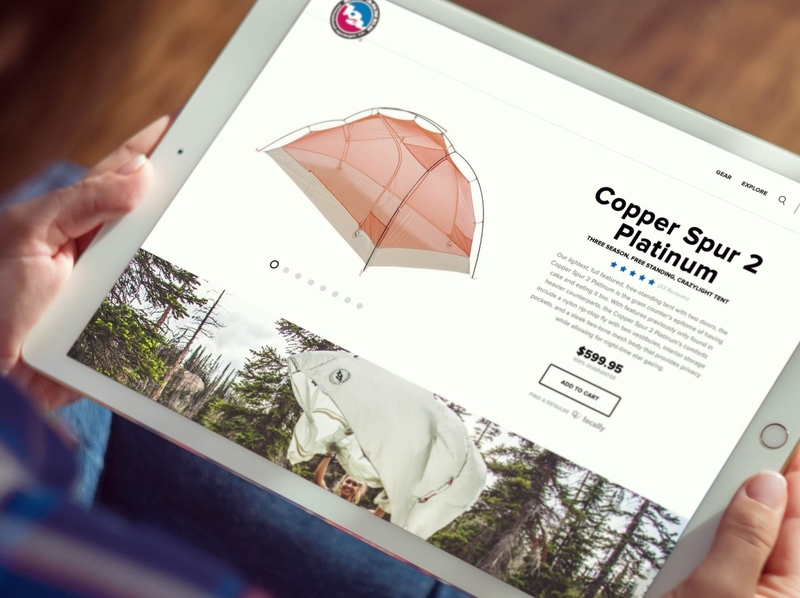 Big Agnes PDP branding ui