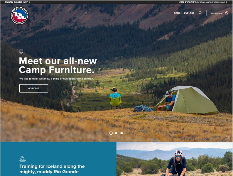 Big Agnes branding design ui