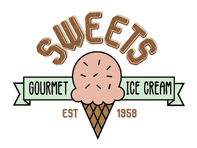 SWEETS/logo graphic design illustrator logo