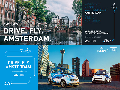 Car2Go - Drive. Fly. Amsterdam. brand design branding calgary design marketing marketing collateral typography yyc
