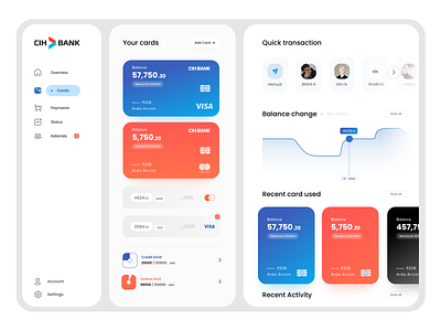 CIH Bank Web UI app branding concept design minimal ui ux