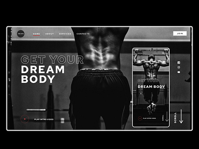 Gym Concept concept design gym minimal web webdesign website
