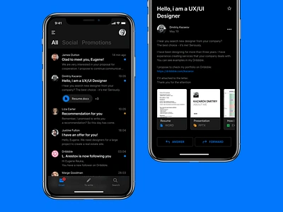 📪 Mail Client app apple application clean design email email app email client fluent fluent design gmail inbox mailbox message messages minimal notification outlook texture ui