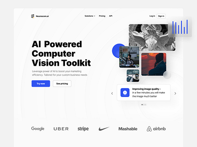 Landing page - Neuroscore AI 🤖 clean design interface landing landing design landing page landing page design minimal photo salo typography ui ux