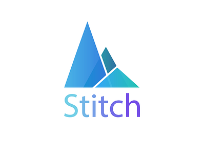 Stitch logo design flat logo mountain