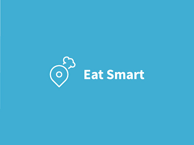 Pin + cap logo design cap eat less is more logo pin smart