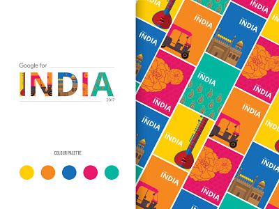 Google for India 2017 banners branding creative design digital graphic design illustraion minimal vector