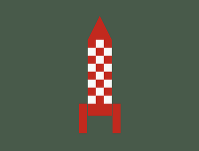 La Fusée de Tintin design illustration minimal rocket tintin vector
