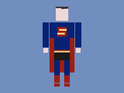 Superman design illustration minimal superhero superman vector