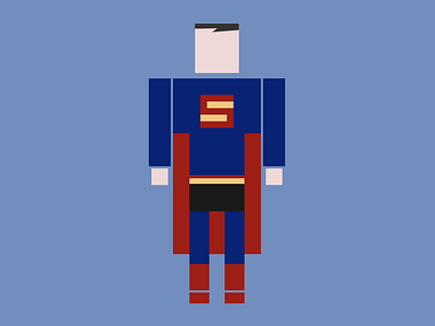 Superman design illustration minimal superhero superman vector