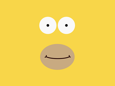 Homer Simpson design homer homer simpson illustration minimal minimalist simpson vector