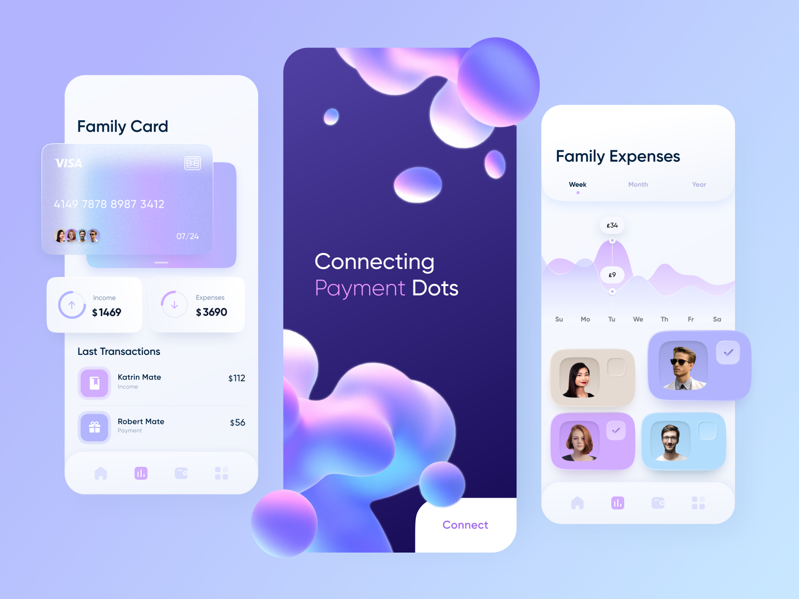 Payment Dots // Mobile App by blacklead studio on Dribbble
