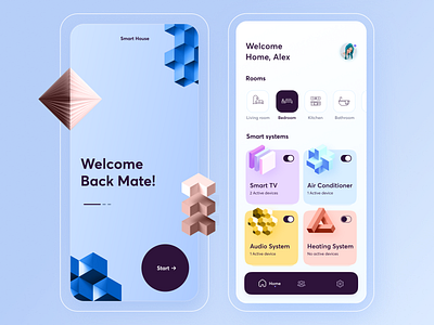 Smart House // Mobile App by BL/S® on Dribbble