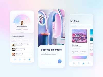 Hotel Membership Account // App mobile app app design application hotel member membership mobile mobile app mobile app design mobile design mobile designer mobile ui product spa ui