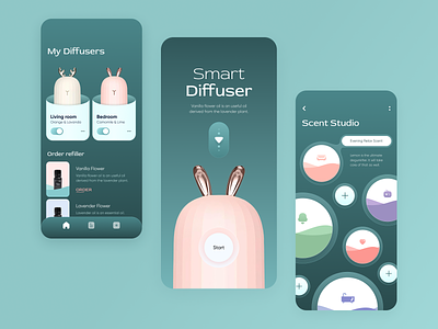 Smart Diffuser // Mobile App app app design application diffuser mobile mobile app mobile design mobile ui product shop smart smart home store