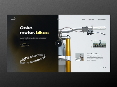 Cake Motor. Bikes // Main Screen bike business ecommerce electric homepage main motor product shop store ui ux web website