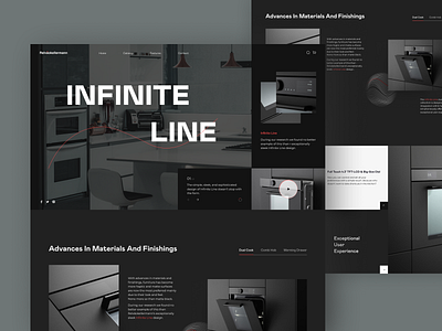 Infinite Line // Home page cook cooker ecommerce homepage main minimal product shop smart smarthome store stove ui ux web website