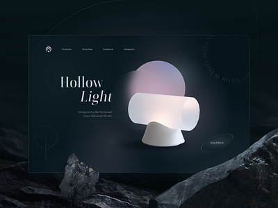 Hollow Light // Website home page landing landing page light main product shop store ui ux web webdesign website
