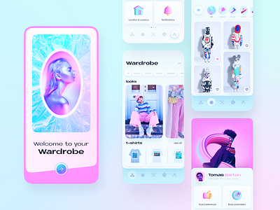 Wardrobe // Mobile App app app design app store clothes design ecommerce app ecommerce design mobile product shop store ui ux wardrobe