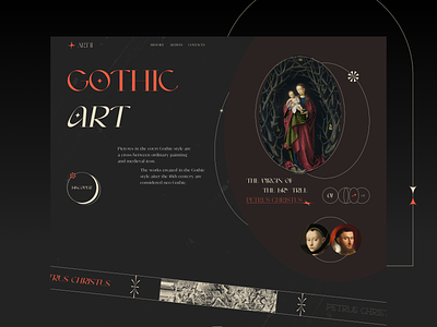Gothic Art // Website art blacklead blackleadstudio design evenet gothic grid hero page landing page main site ui web website