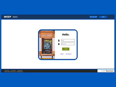 Login View - WEEP Advisor Service app app design application bazamiyat design designinspiration ui user interface user interface design ux ux design uxdesign web design web app web application web application design web apps webdesign website