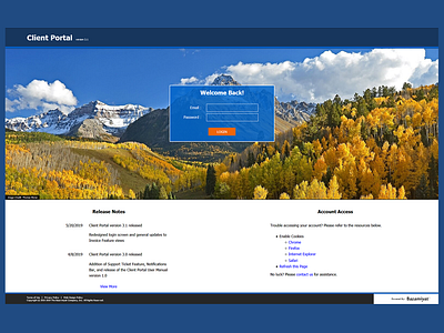 Client Portal - Login Screen Updated login login design login page login screen web design webapp webapplication webdesign