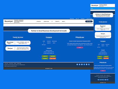 Footer Redesign - Parent Company bazamiyat design footer footer design ui user interface user interface design web design webdesign