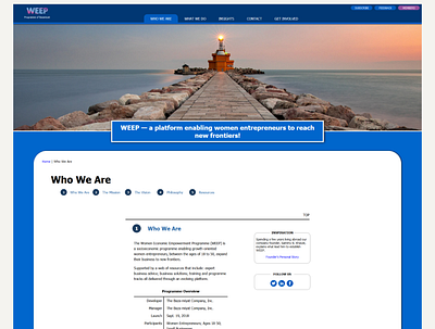 WEEP - Who We Are Webpage about about page about us about us page bazamiyat design ui user interface user interface design web design webdesign women women empowerment