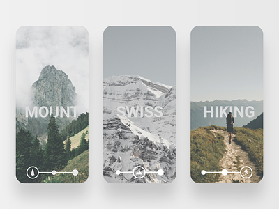 Hiking mountain adobe xd application design interface mobile mountain ui