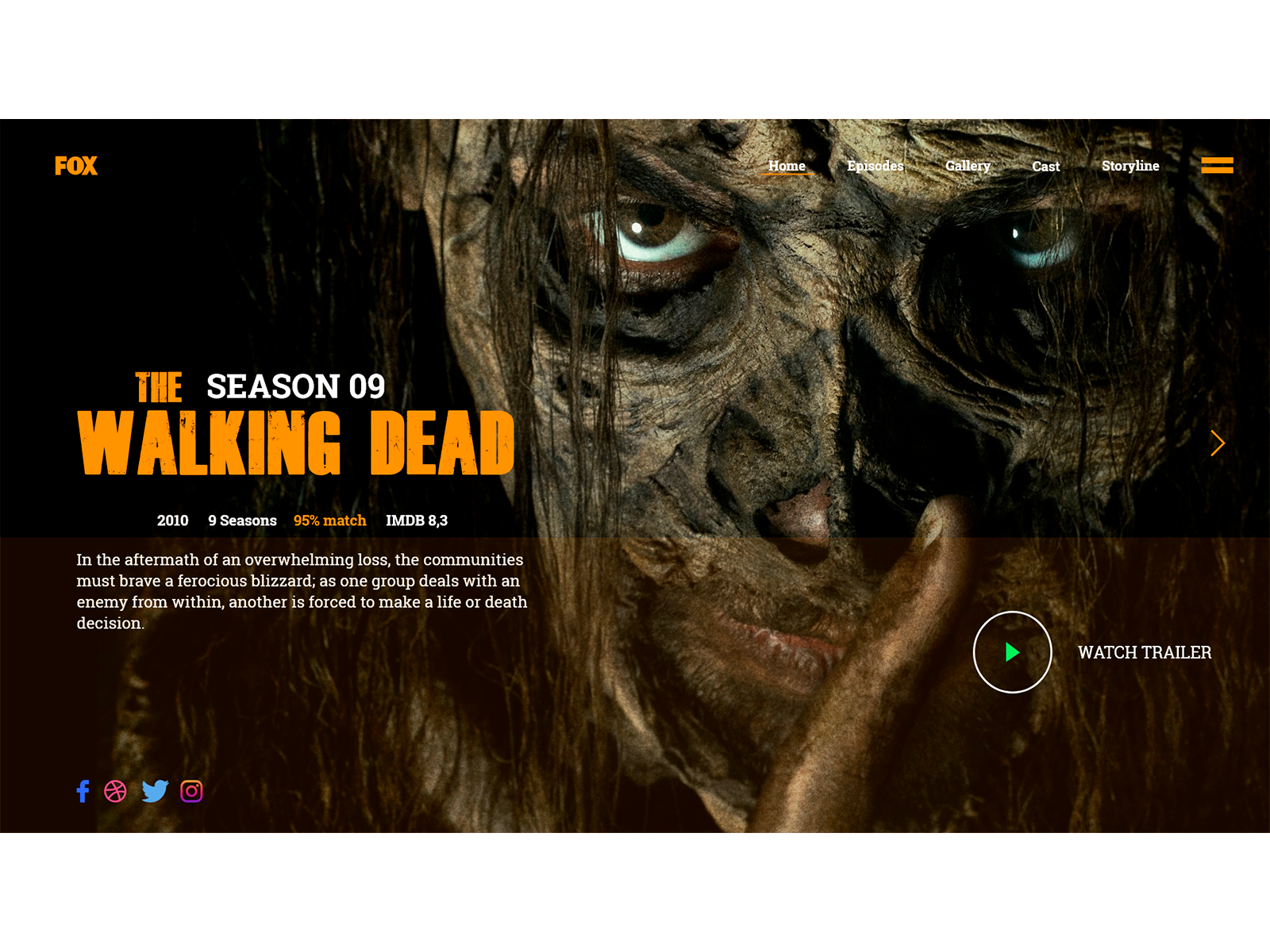 Foreman kolbe aktivt UX/UI Design. Website The Walking Dead - Landing Page. by Salvidés UX/UI on  Dribbble