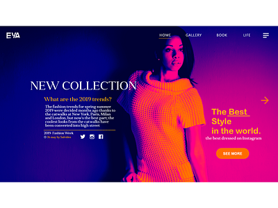 UX/UI Design Fashion Website Option One