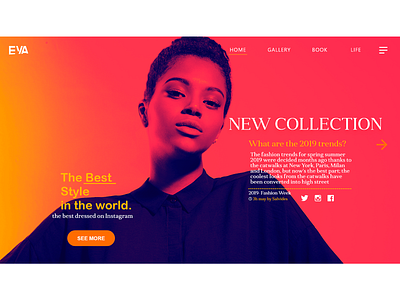 UX/UI Design Fashion Website Option Two aplicación digitalmarketing diseñadorgrafico diseño fashion fashionbloggg fashionista freelance designer marca mobile prototipo sitio web trendingdesign ui ux web webdesign