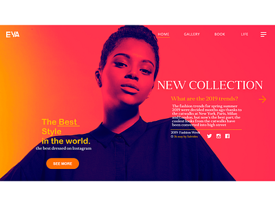 UX/UI Design Fashion Website Option Two